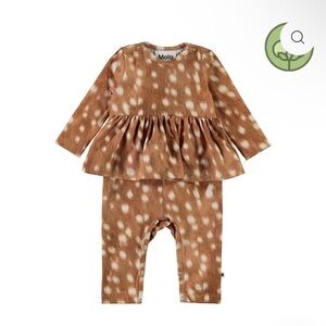 Molo Brown and White Kids One Piece